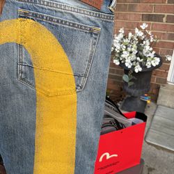 Brand New Evisu Jeans Sz 30w X34L