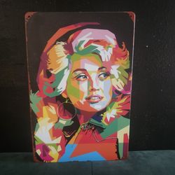 Metal Dolly Parton Sign
