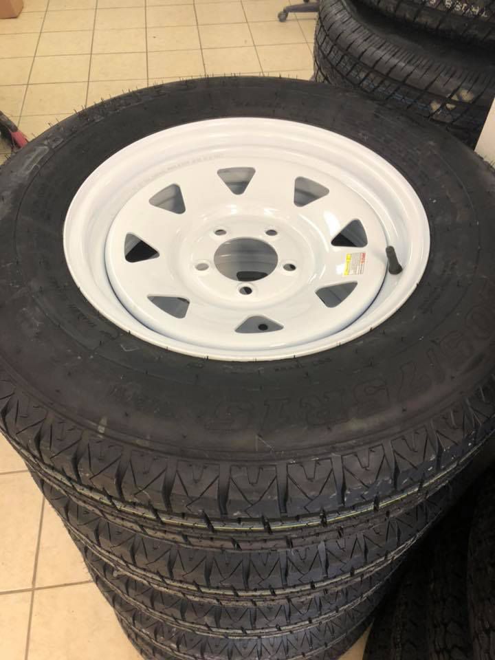 $65 15" 5 Lug Trailer Tires - Sale - Warranty - New date codes - Will install for free - 205/75/15 Trailer tires - We carry all trailer tires - 15" 5
