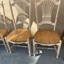 French Country Solid Maple Chairs 