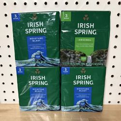 Brand New Irish Spring 3-Pack of Bar Soaps - $2 each