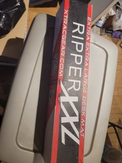 XTracGear Ripper XXL is a, massive, specialized gaming desk mat, measuring approximately 36 inches wide by 18 inches high,