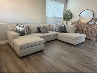 Beautiful beige sectional sofa set