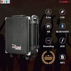 Bluetooth Portable Party Speaker Amplifier Home Audio with Bluetooth Outdoor Amp Wireless PA System Rechargeable 5 Core PDJ-460U BT