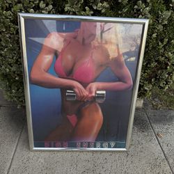 80’s High Energy Bikini Model Framed Poster Workout Gym Exercise 