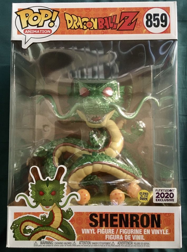 Funko Pop Shenron 859 Glow/Metallic Dragon Ball Z Funimation Exclusive (Vaulted)