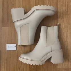 Beige  Chunky Boots