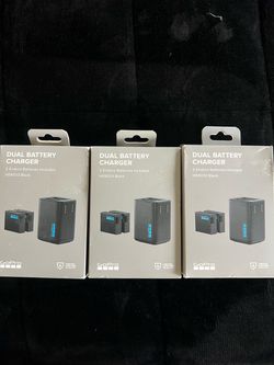 Brand new. Unopened hero13 black dual chargers w/ batteries