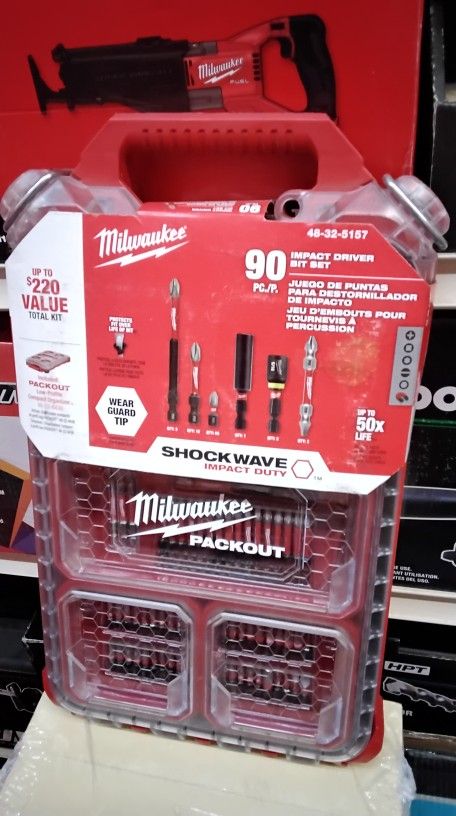 MILWAUKEE 90 PC./ P. IMPACT DRIVER BIT SET