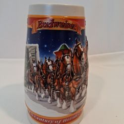 Budweiser Clydesdale Holiday Stein