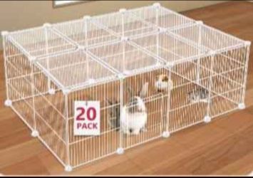 VISCOO 20 panel  white metal pet playpen