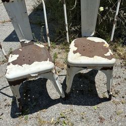 Chairs.  Metal Farm Chairs