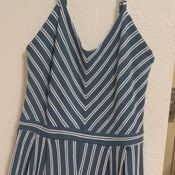 Xhilaration Jumper Romper Jumpsuit Women's Cropped Textured Striped Size Small