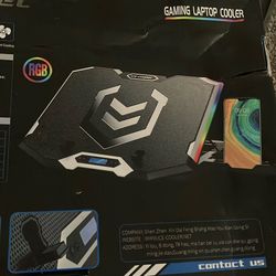 Gaming Laptop Cooler 8 Fans RGB Light Phone Stand