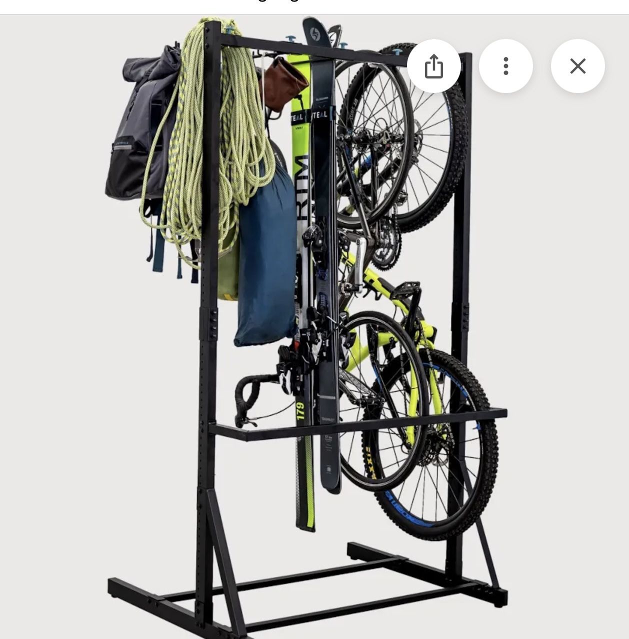 Teal Triangle Free Standing Sports Equipment/Tool Rack