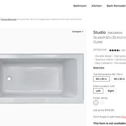 In box American Standard Tubs