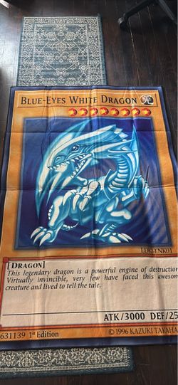 Yugioh blue eyes white dragon rug