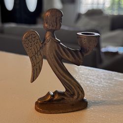 Vintage Solid Brass Kneeling Angel