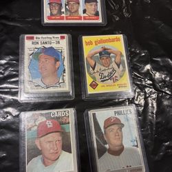 5 Vintage Baseball Cards