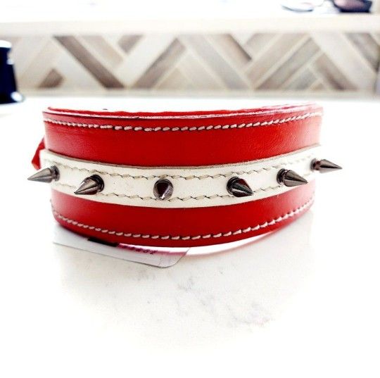 Leather Dog Collar - Fits 10" To 14" Neck