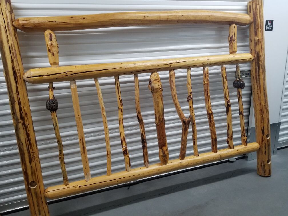 Handmade King size Log Bed