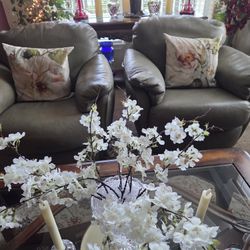 Pair of Natuzzi Edition Gratitudine Italian Leather Chairs