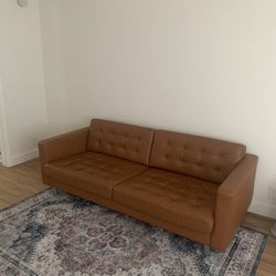 Brown Leather Sofa - Ikea