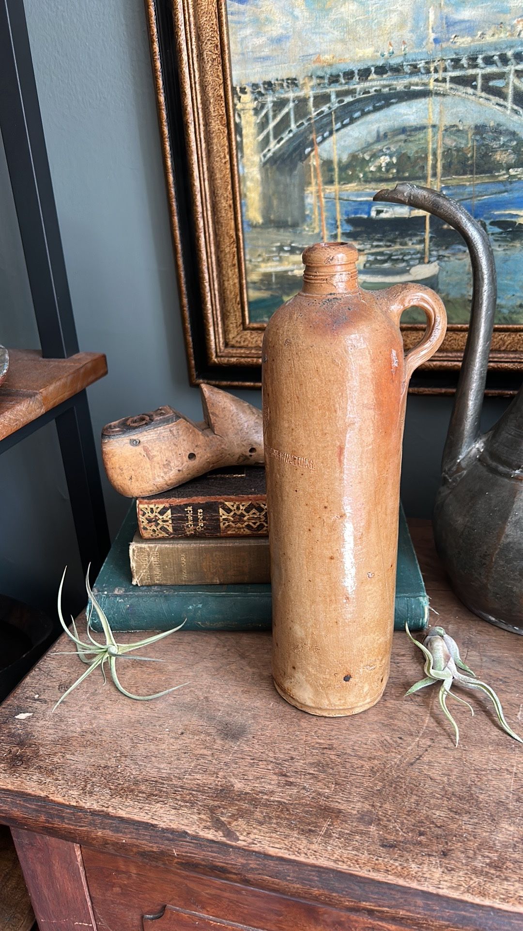 Antique German 1844 NASSU Stoneware Bottle