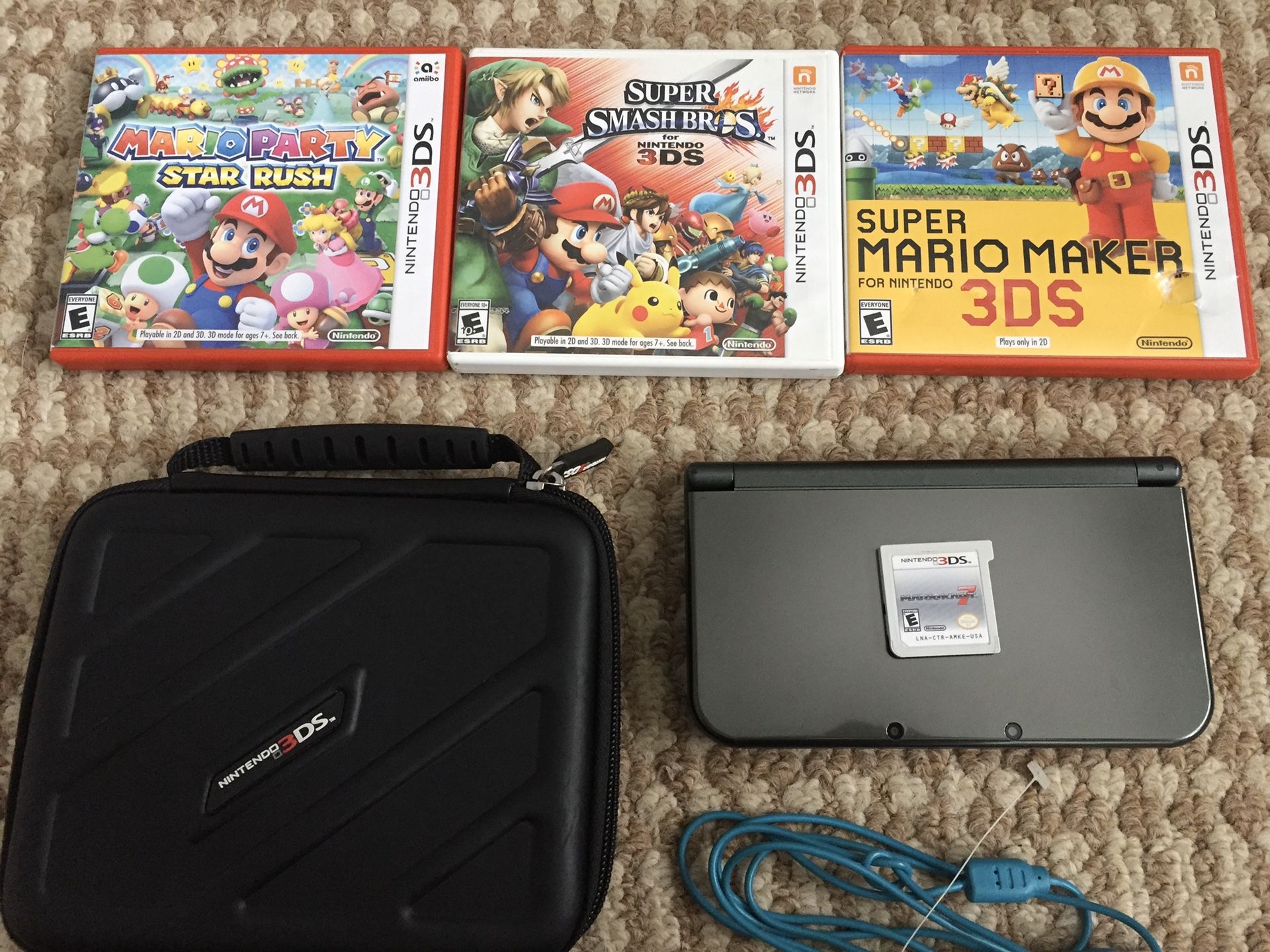 New Nintendo 3DS XL with accessories & games