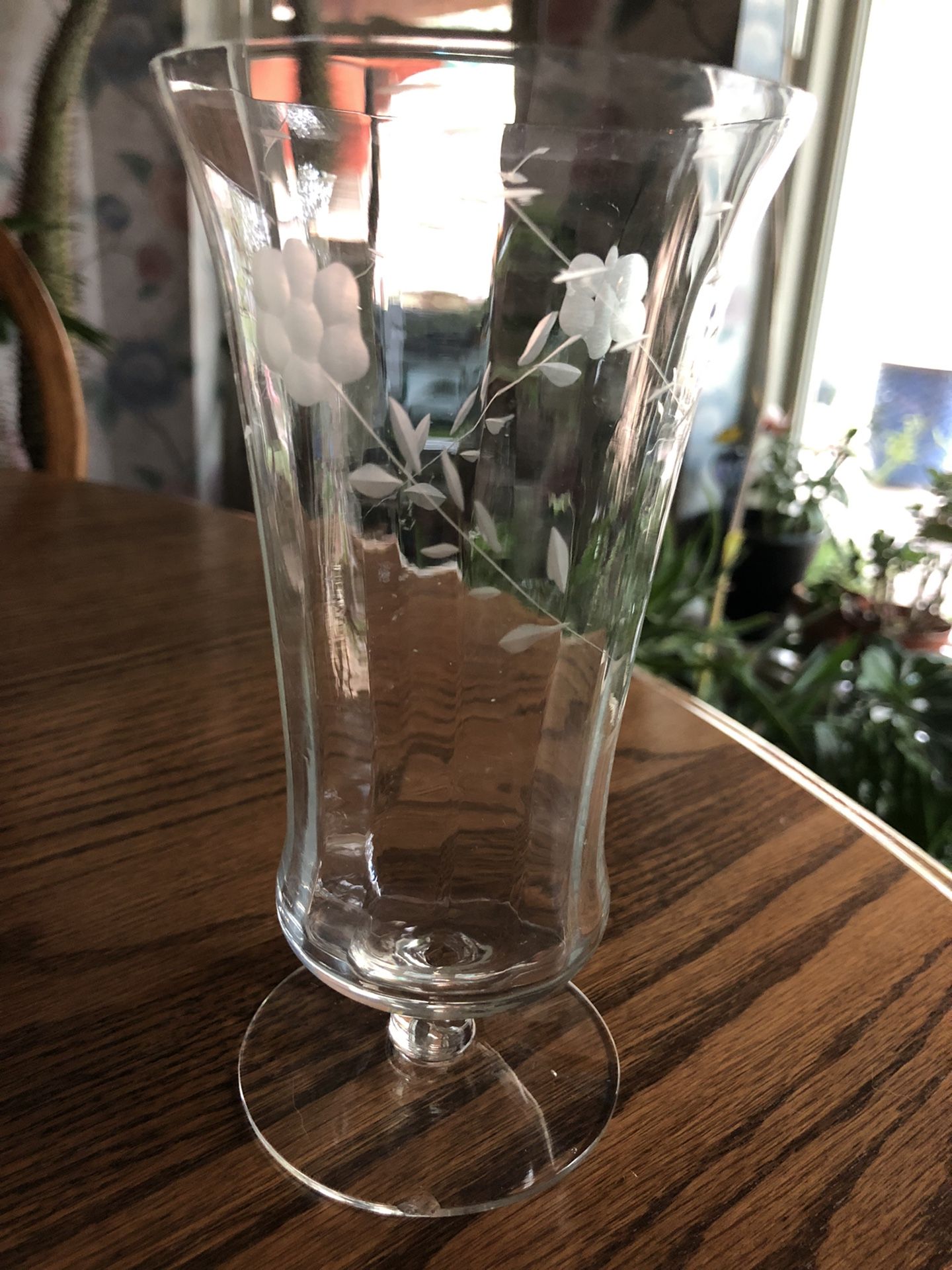 Vintage, Set of 6 Etched Parfait Glasses