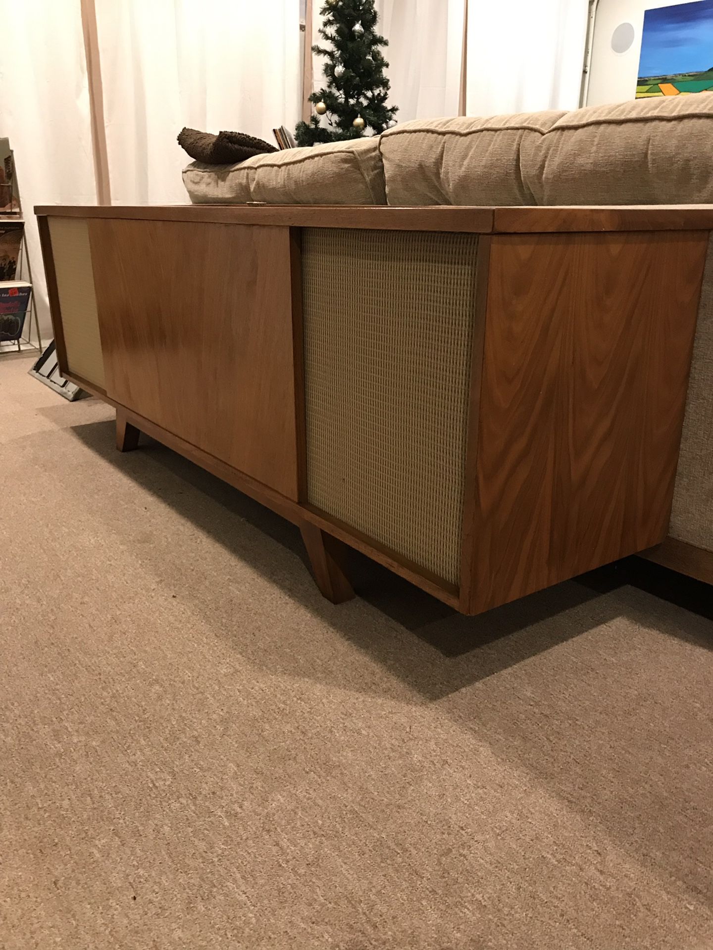 Danish MCM Curtis Mathes Tube Stereo Console 72”