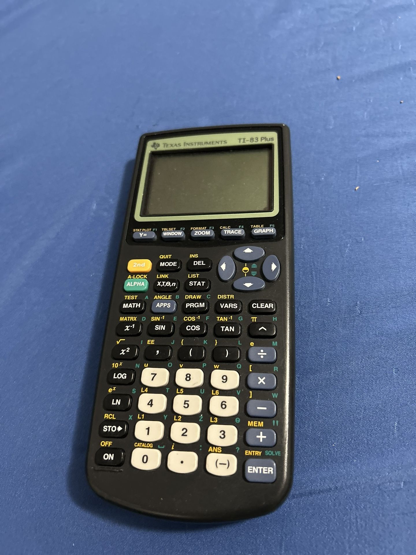 Texas Instruments Ti-83 Plus Graphing Calculator With 4 New Batteries