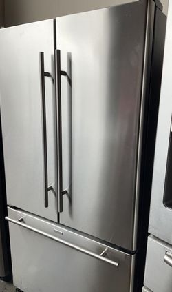 Jenn Air 3-Door Black Stainless Refrigerator