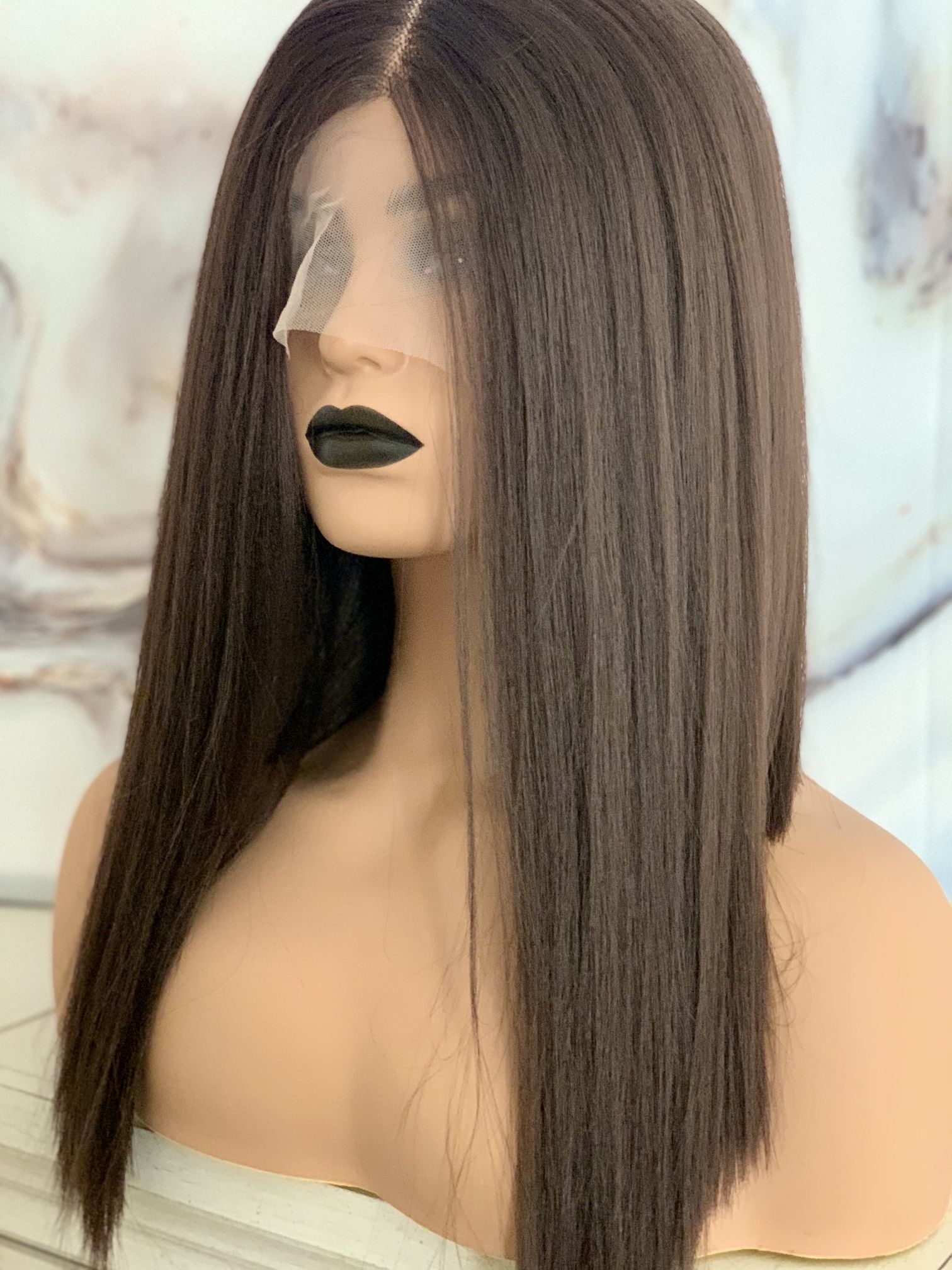 Brown Angle Bob Lace Front Wig