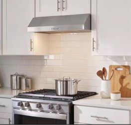 Vissani Sarela 30 in. W x 7 in. H 500CFM Convertible Under Cabinet Range Hood in Stainless Steel with LED Lights and Filter