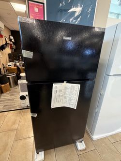 Hot point black fridge