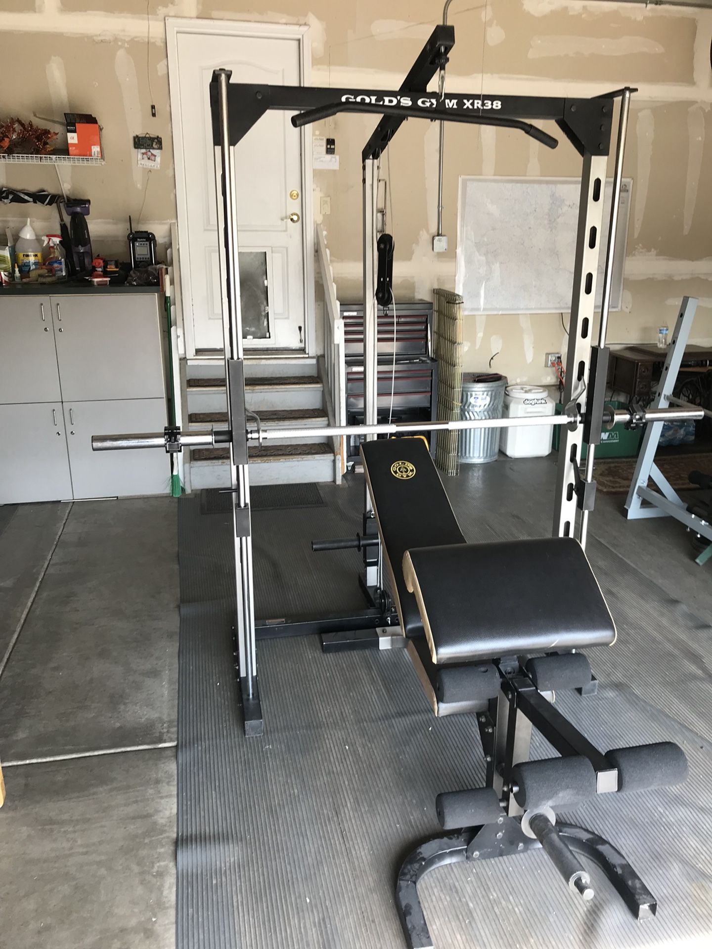 Gold’s Gym XR38 half rack & Olympic weight set**PRICE UPDATE**