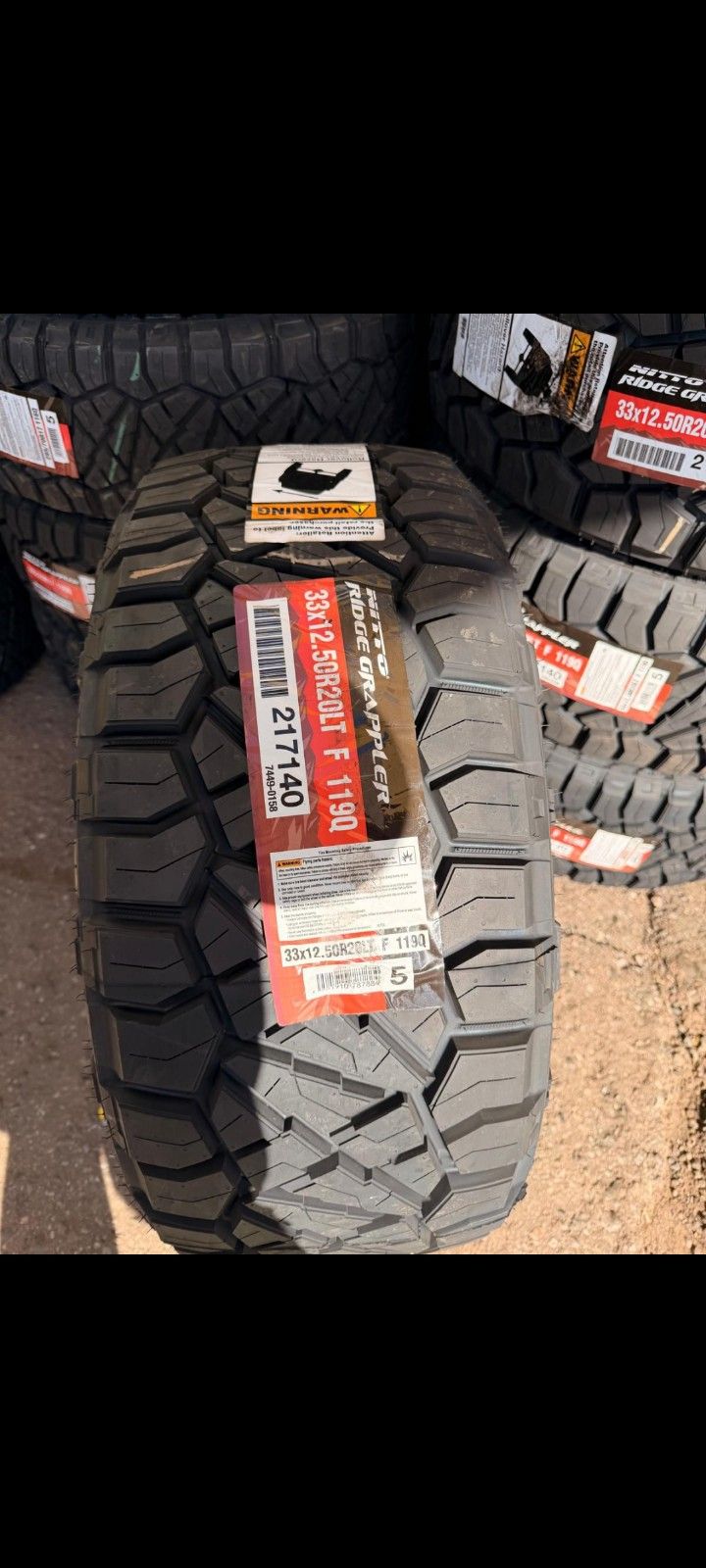 33 1250 20 New Tires Nitto Ridge Grappler LRF 12 Ply