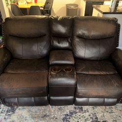 Leather Recliner Couch, Electric