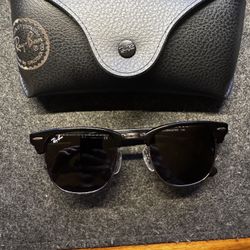 Authentic - Rayban Clubmaster 3016 49mm - Custom Black/Silver