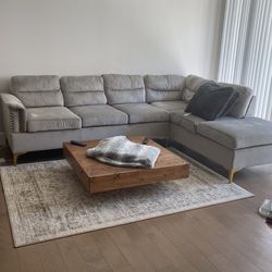 Grey Couch Sectional No Pets.