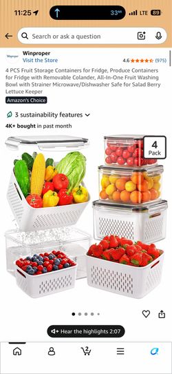 Food container storage