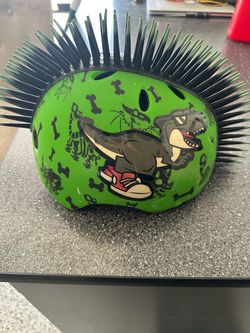 Kids Dinosaur Mohawk Bike Helmet