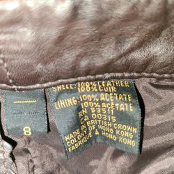 100% LEATHER Light Weight Pants, Size Women's 8
