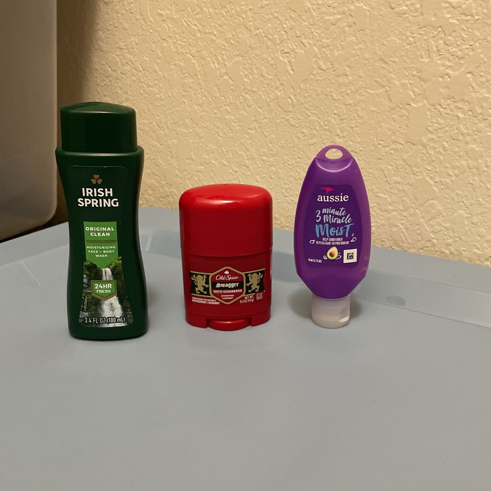 Small Irish Spring, Old Spice Deodorant, Aussie 
