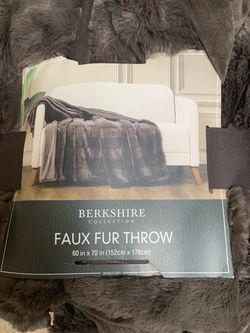 Faux fur throw