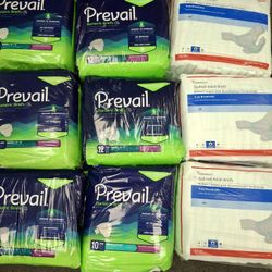 ADULT DIAPERS / BRIEFS With TABS - PREVAIL- Size: XXL / 2 XL Only!