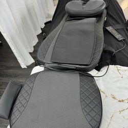 Gray Quilted Massage Seat Cushion