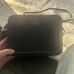 Kate Spade Side Bag Black Purse Leather 