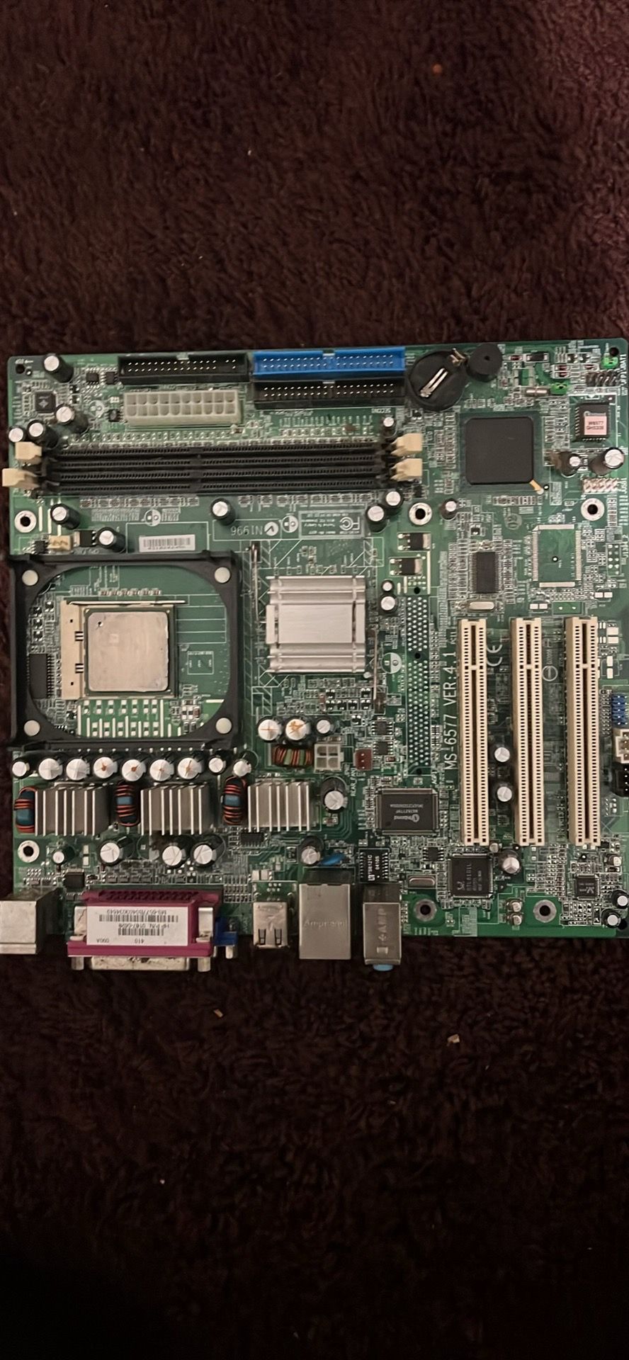 Motherboard and cpu combo